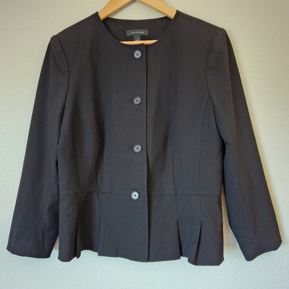 Ann Taylor Black Blazer Jacket Size 10